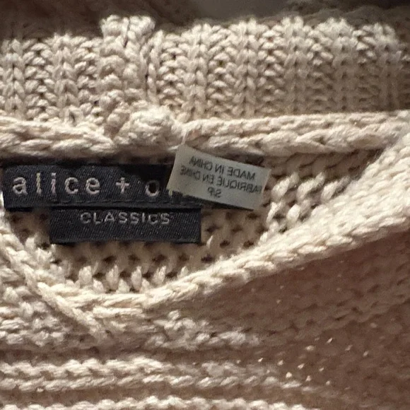 Alice + Olivia Cream Cowl Neck Sweater - Picture 2 of 3